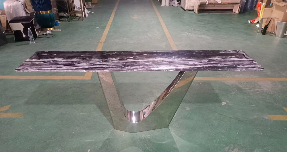 Petal Style Stainless Steel Table