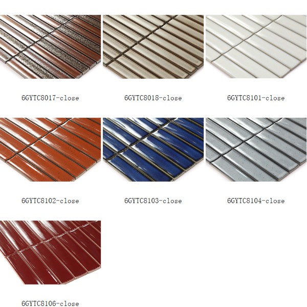 Porcelain Mosaic Concave Strip Shape Series