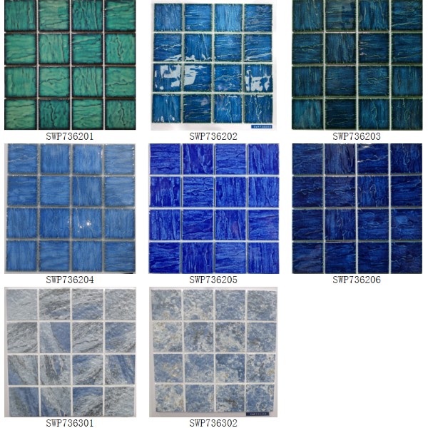 Porcelain Mosaic Swimming Pool Glazed Series 73x73