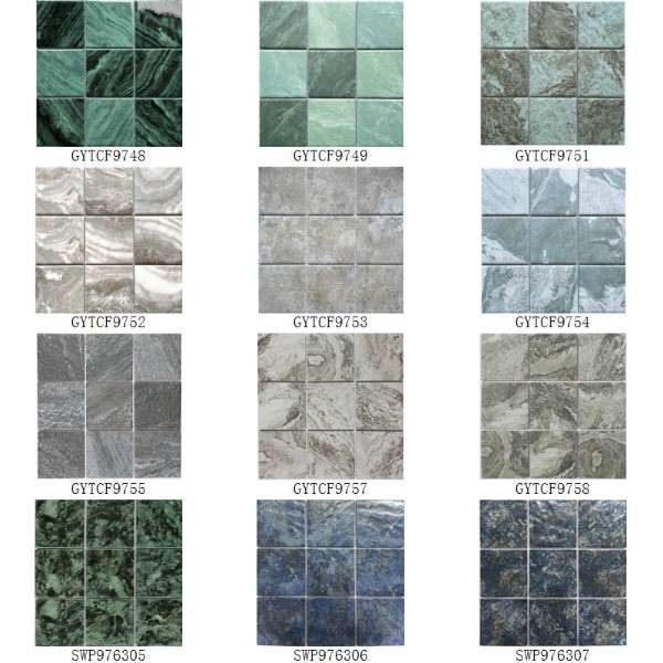 Porcelain Mosaic Swimming Pool Glazed Series 97x97