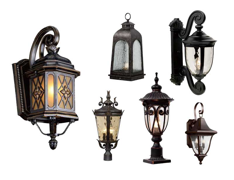 European Style Wall Pole Lamp