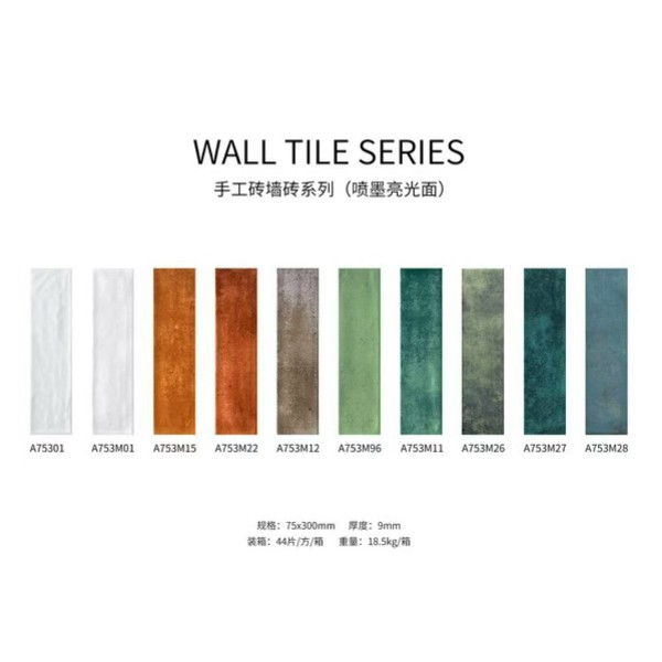 Subway Tile Wall Tile 75x300mm