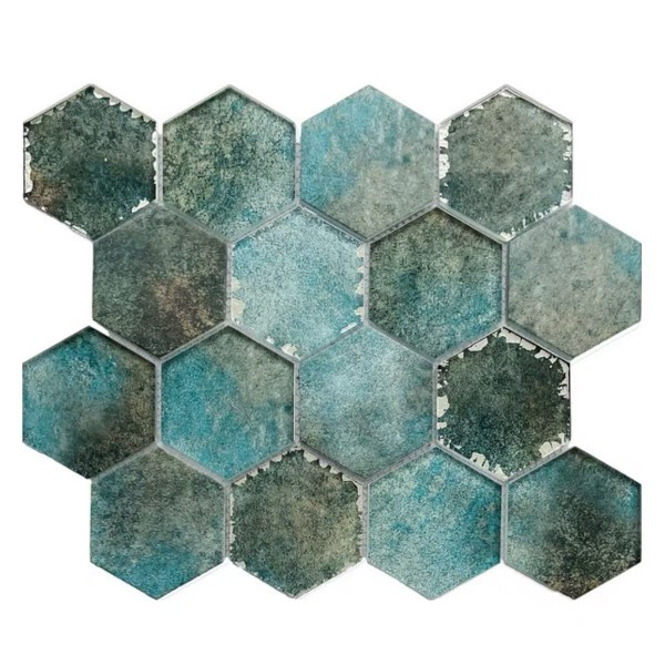 Glass Mosaic Inkjet Printing Hexagon Series