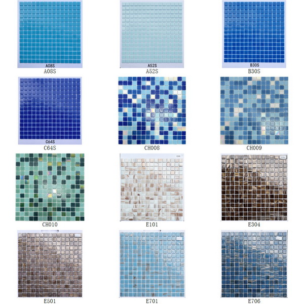 Glass Mosaic Swimming Pool Melted Glass Series