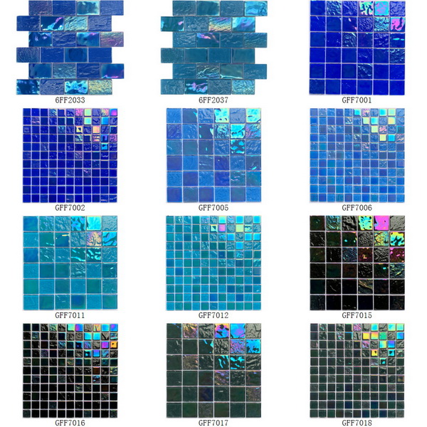Glass Mosaic Swimming Pool Rainbow Series