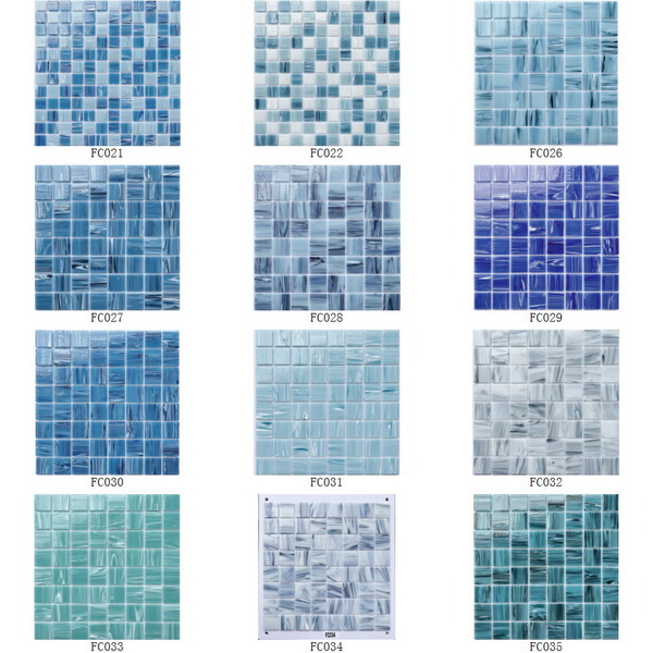 Glass Mosaic Swimming Pool Cloudy Series