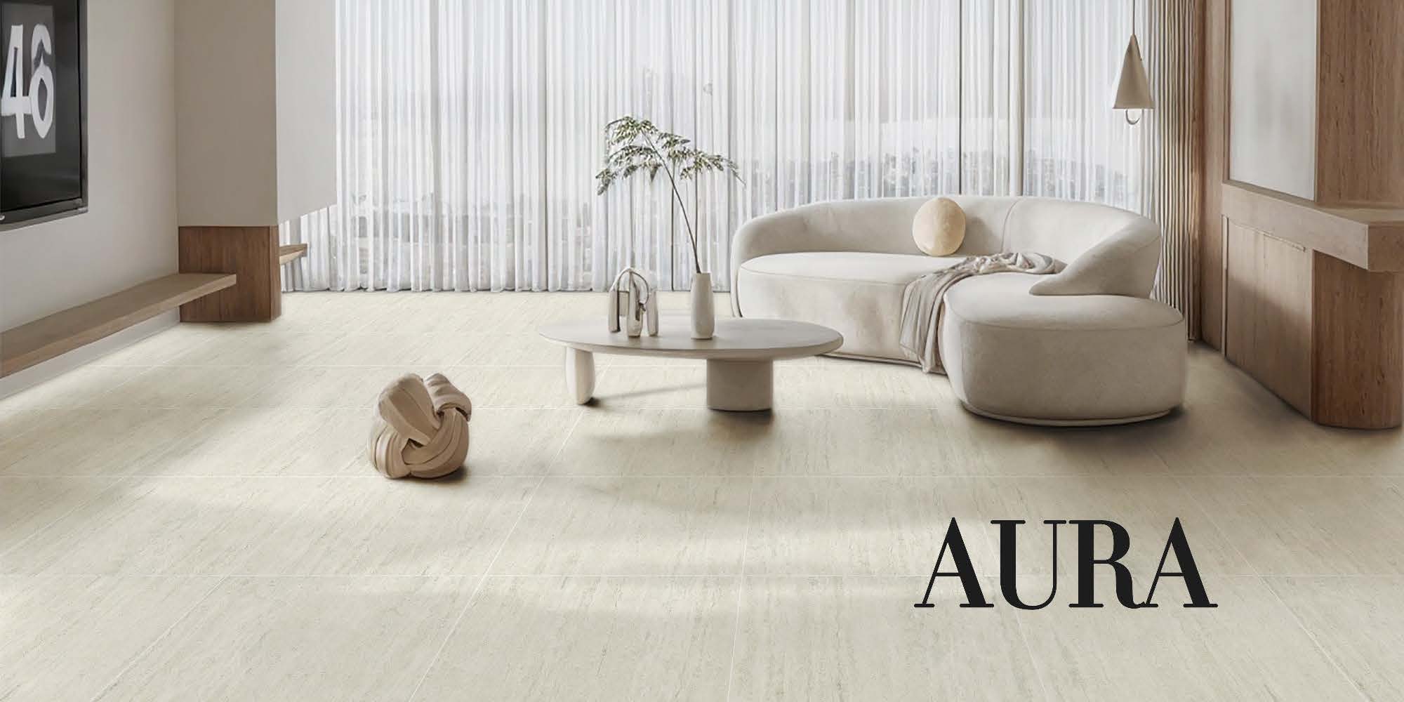 Aura Travertine Porcelain Matt Tiles