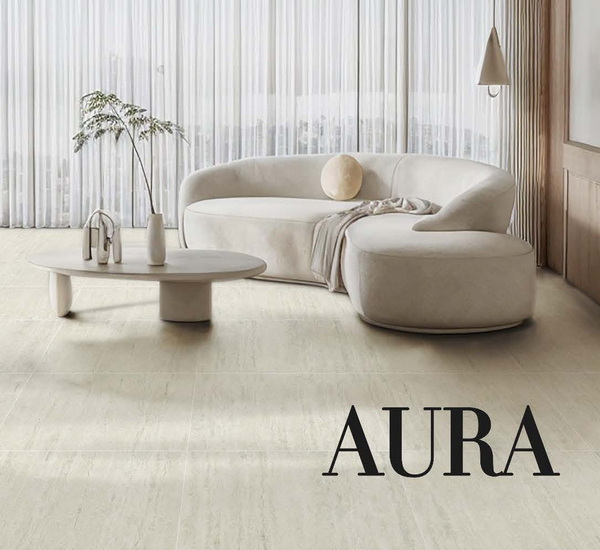 Aura Travertine Porcelain Matt Tiles