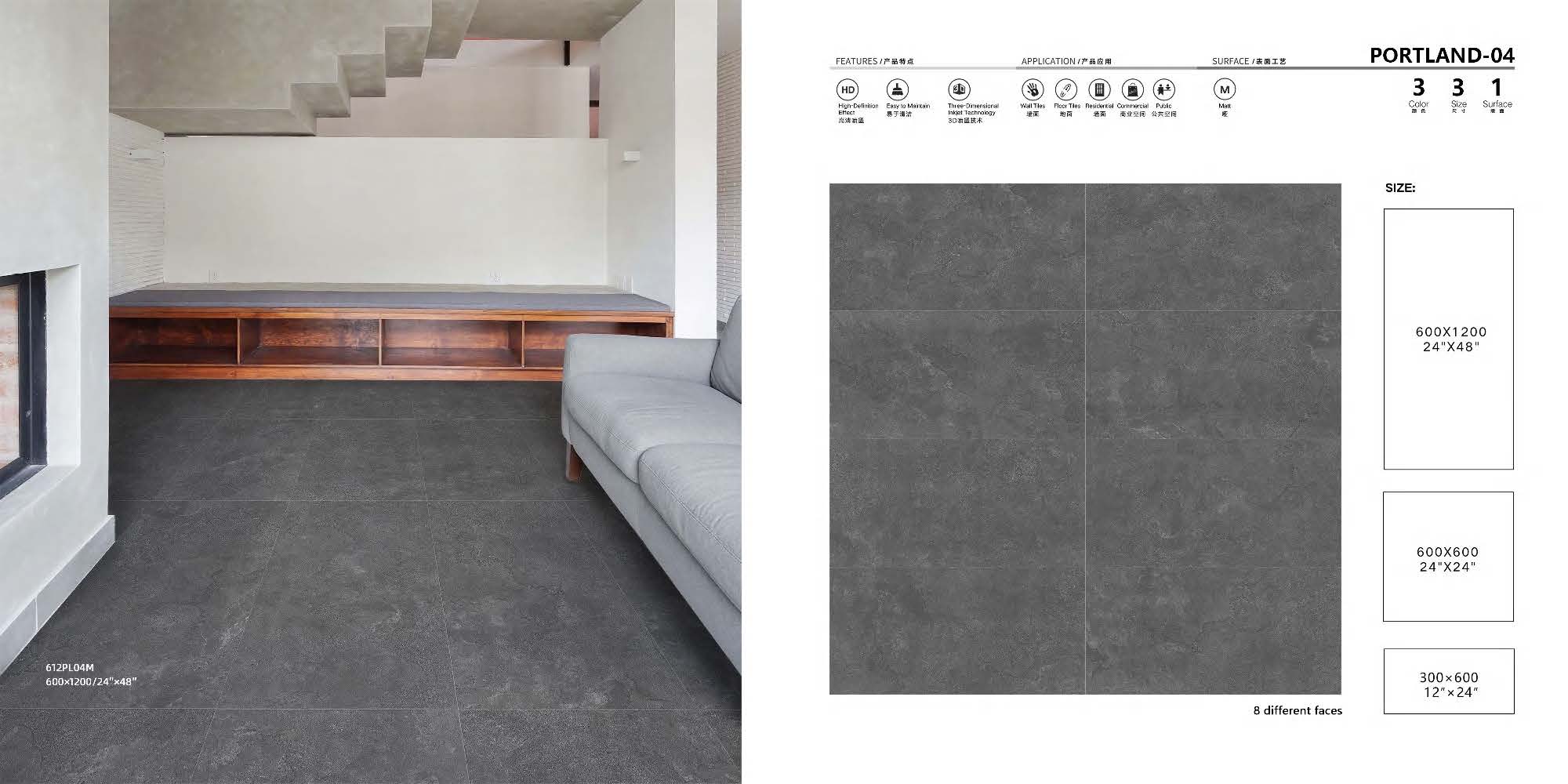 Portland Glazed Rustic Tiles