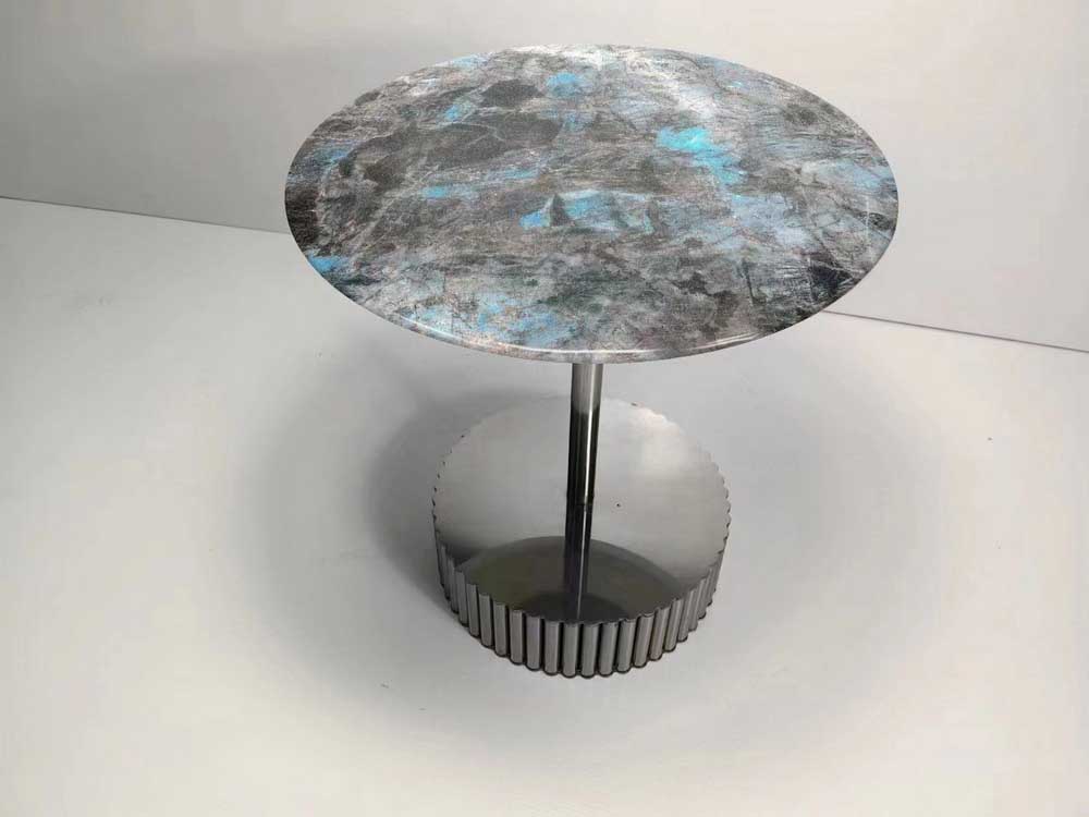 Marble Top Stainless Steel Base Round Tables