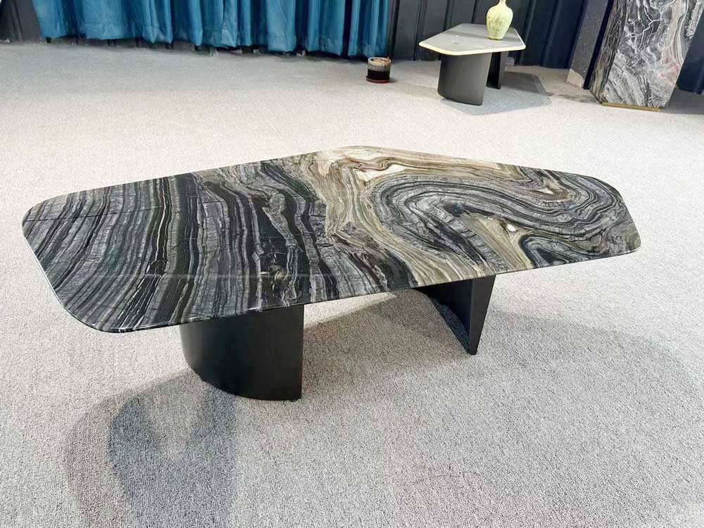 Marble Top Stainless Steel Base Round Tables