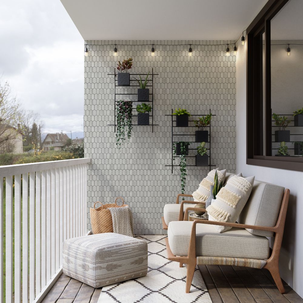 white mosaics tiles