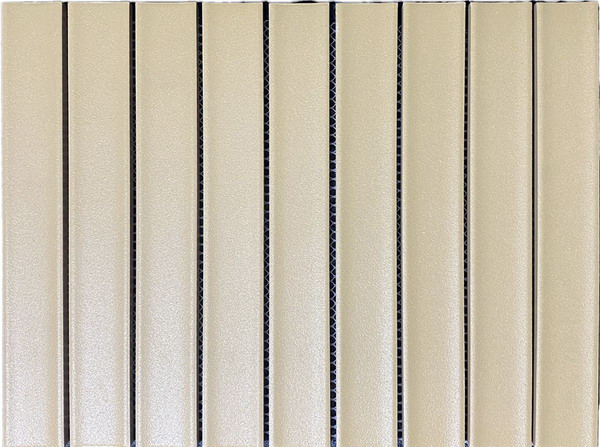 beige mosaic tile backsplash