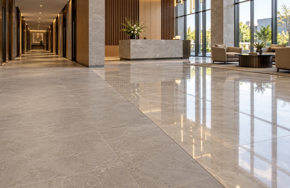 Matt vs Polished Porcelain Tiles for Project Floors
